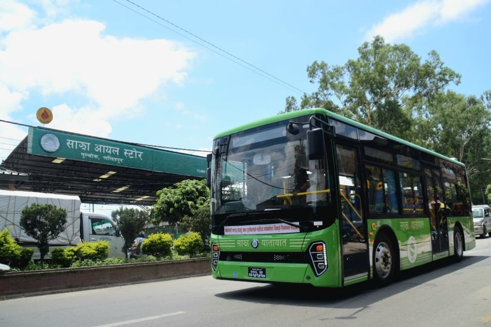 Sajha Yatayat Introduces Electric Bus Service in Kathmandu, Expanding Sustainable Public Transportation