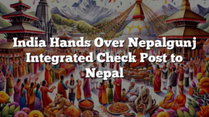 India Hands Over Nepalgunj Integrated Check Post to Nepal