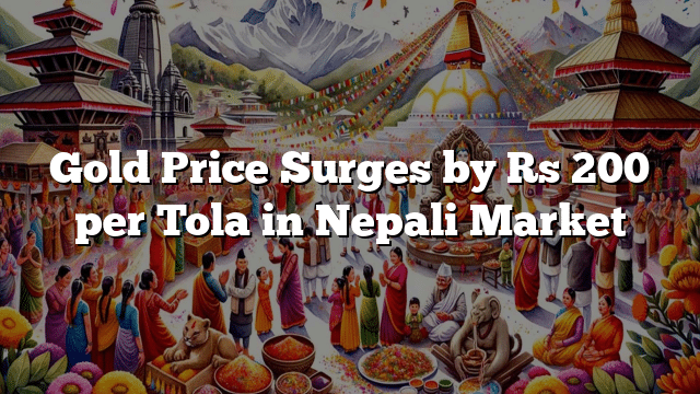 Gold Price Surges by Rs 200 per Tola in Nepali Market