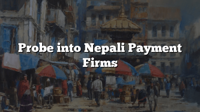 Probe into Nepali Payment Firms